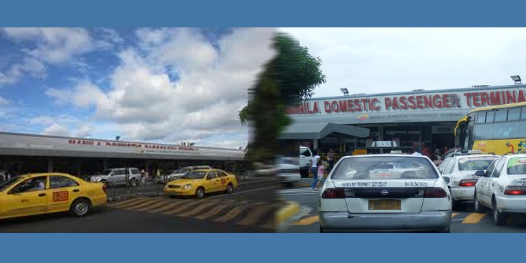 Taxis and shuttle bus